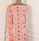 Shimmer Golden White Unstitched Suit